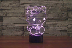 3D 7 Color Hello Kitty Illusion Lamp V1
